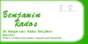 benjamin rados business card