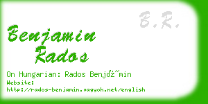 benjamin rados business card